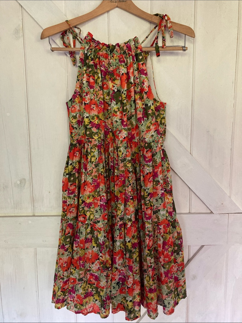 J. Crew Reimagined 2-tiered Floral Tie-Shoulder Dress